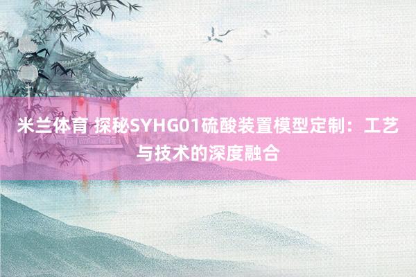 米兰体育 探秘SYHG01硫酸装置模型定制：工艺与技术的深度融合